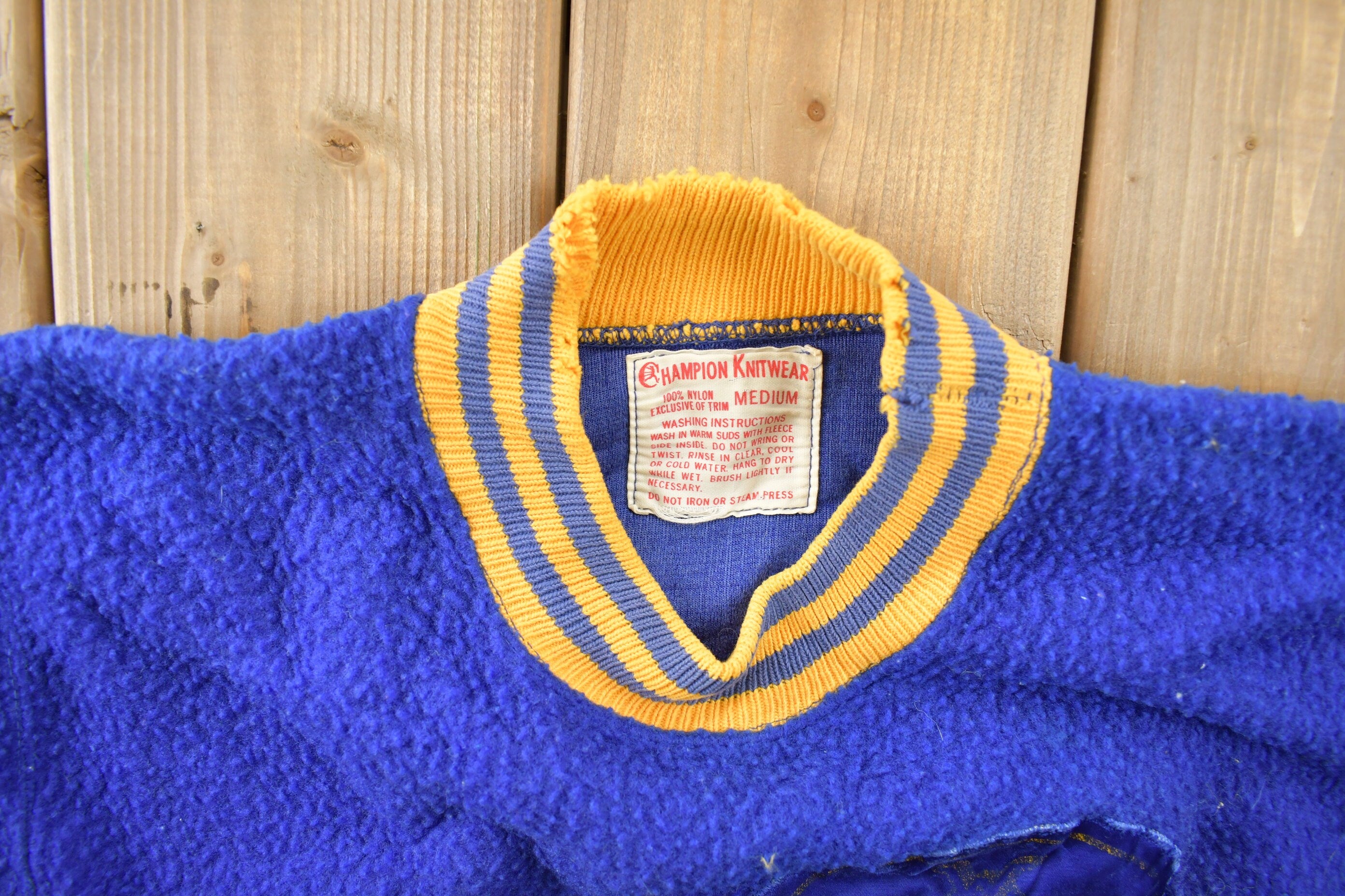 Vintage 1950s Champion Fleece Mock Neck Sweatshirt / Vintage Champion / True Vintage / Made In USA / Vintage Sportswear / Champi