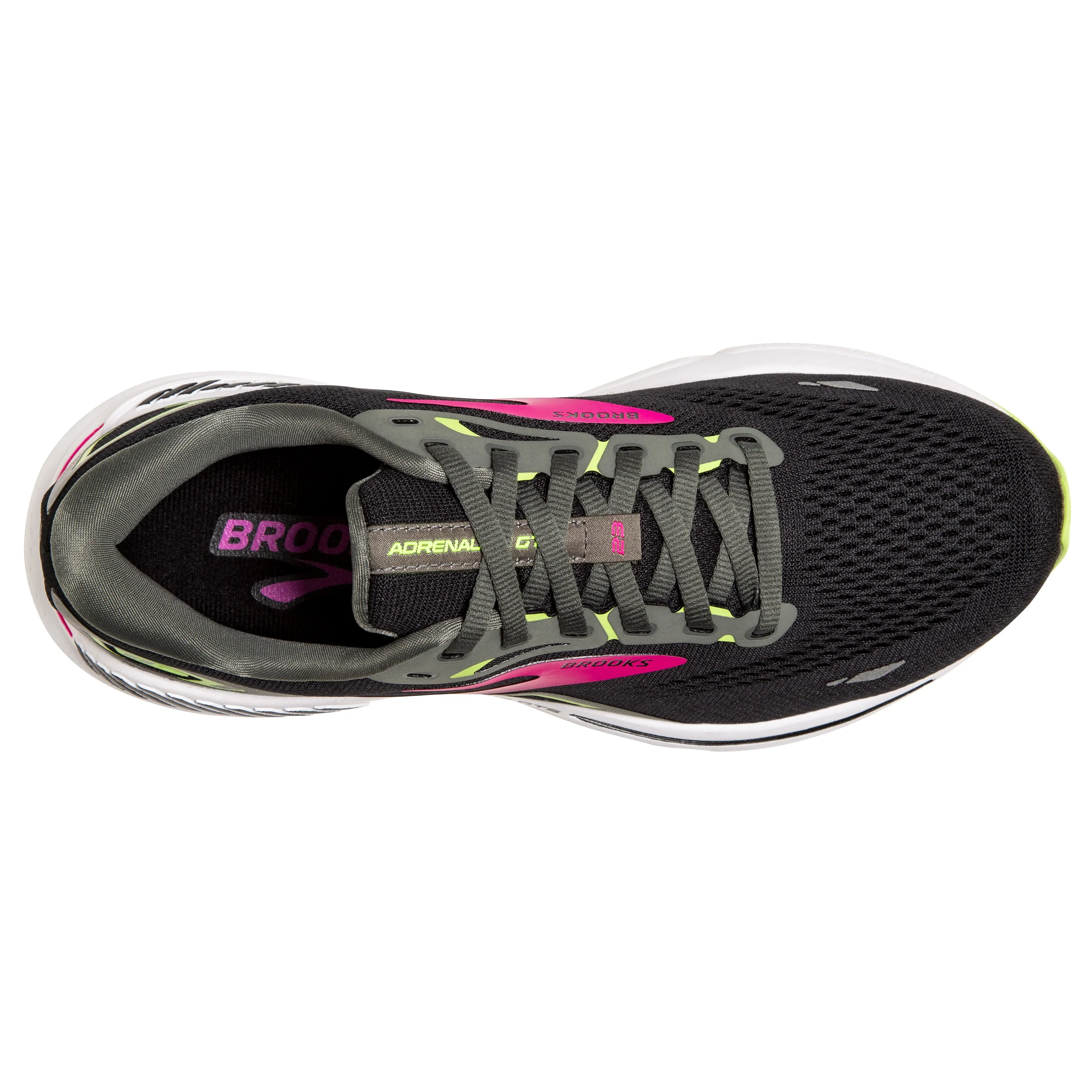 Women's Brooks Adrenaline GTS 23 1203811B037 Color: Black/Gunmetal/Sharp Green