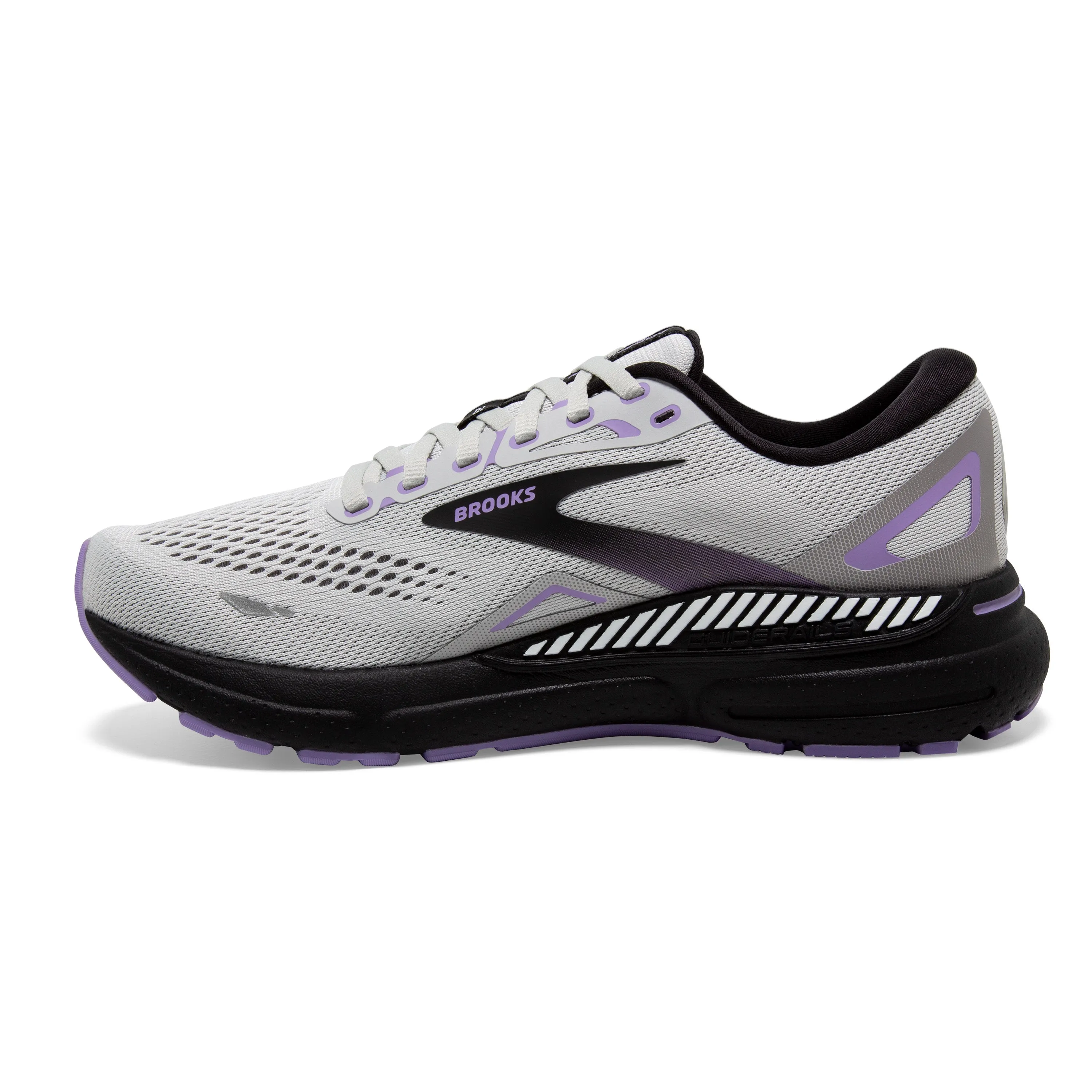 Women's Brooks Adrenaline GTS 23 1203811B039 Color: Grey/Black/Purple