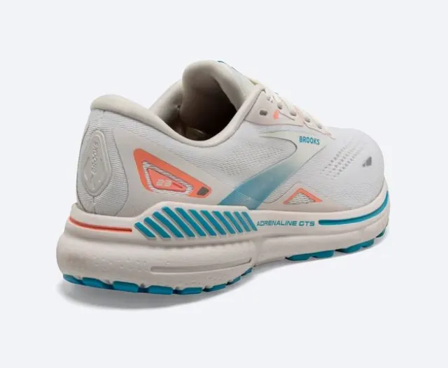 Women's Brooks Adrenaline GTS 23 1203811B152 Color - Coconut/Papaya/Blue