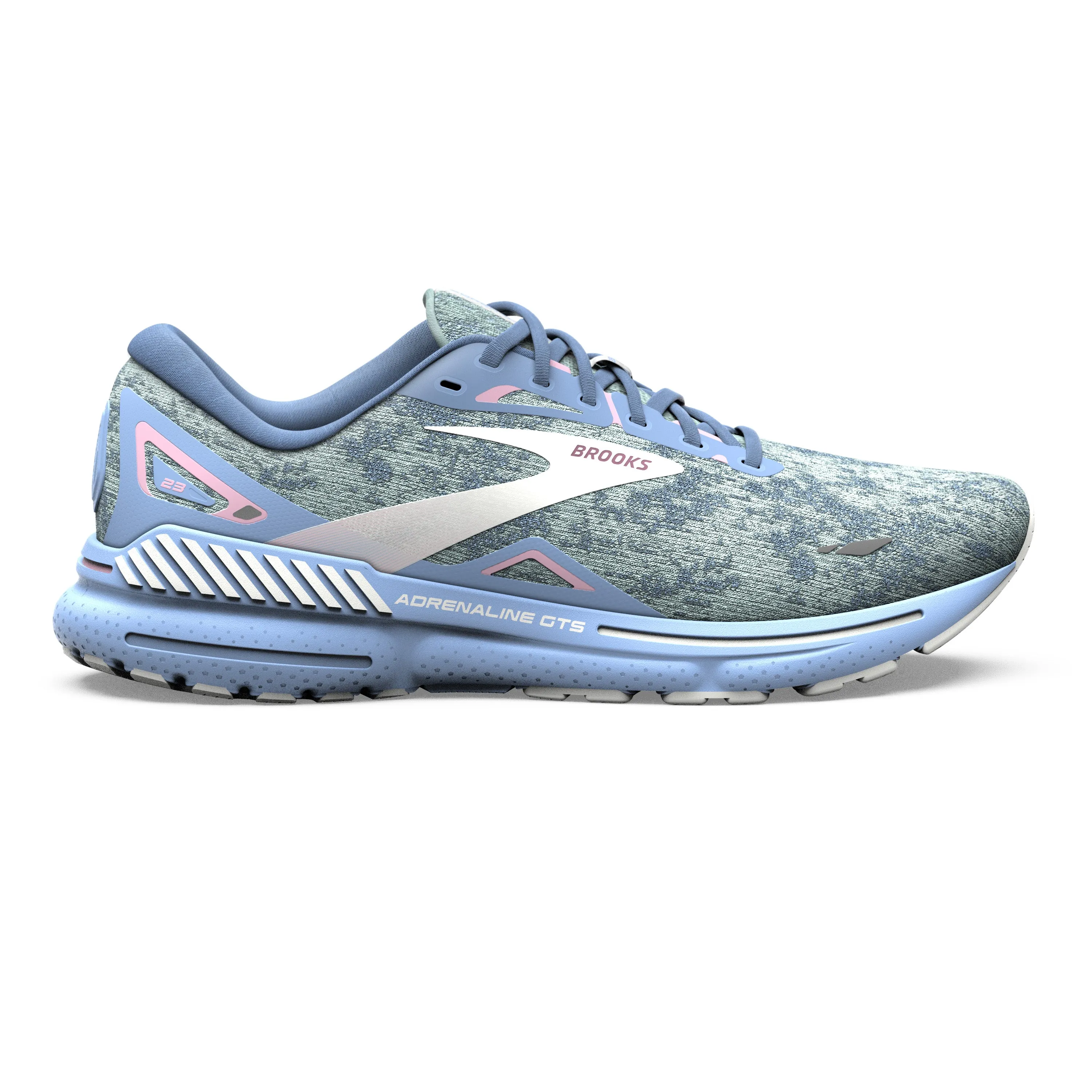 Women's Brooks Adrenaline GTS 23 1203811B493 Color: Blue/Open Air/Pink