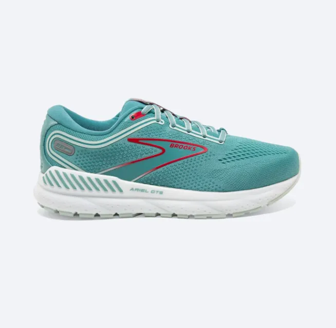 WOMEN'S BROOKS ARIEL GTS 23 1203901D496 COLOR - NILE BLUE/BLUE/BITTERSWEET