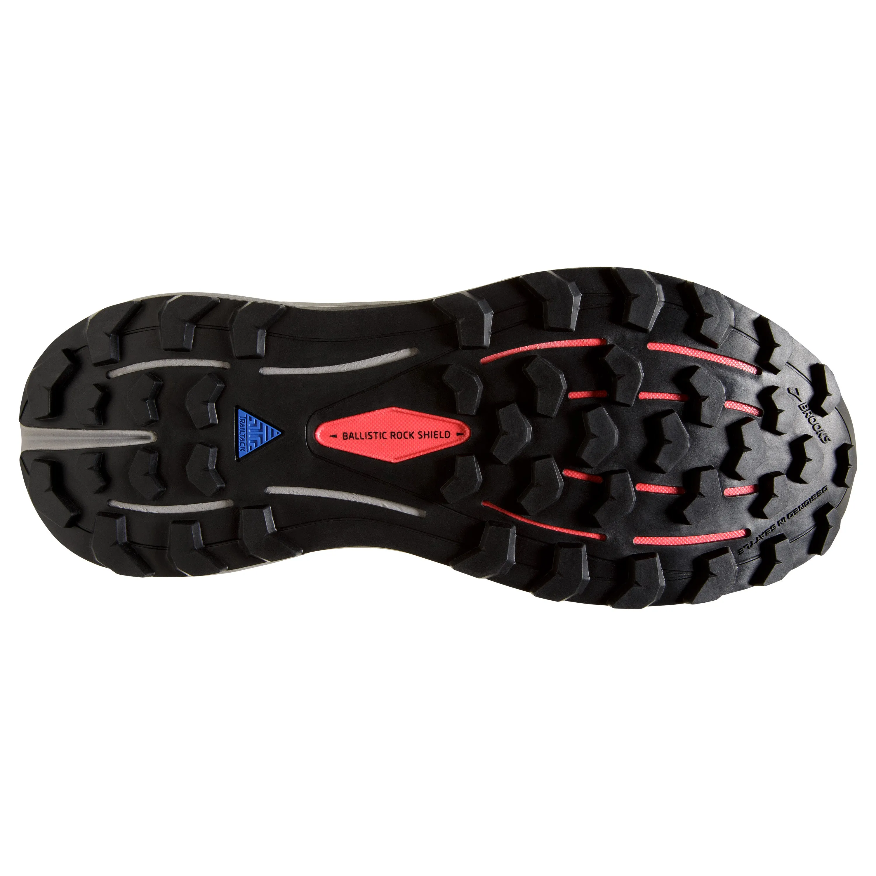 Women's Brooks Cascadia 16 GTX Color: Black/Blackened Pearl/Coral