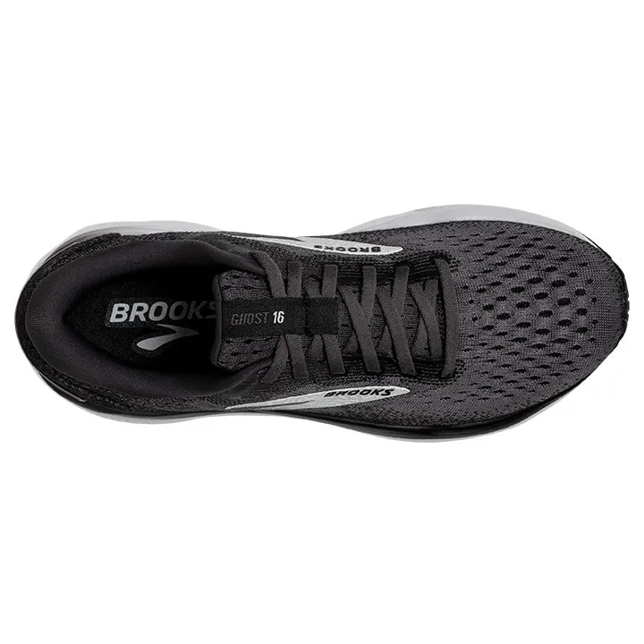 Women's Brooks Ghost 16 Wide 1204071D090 Color: Black/Grey/White