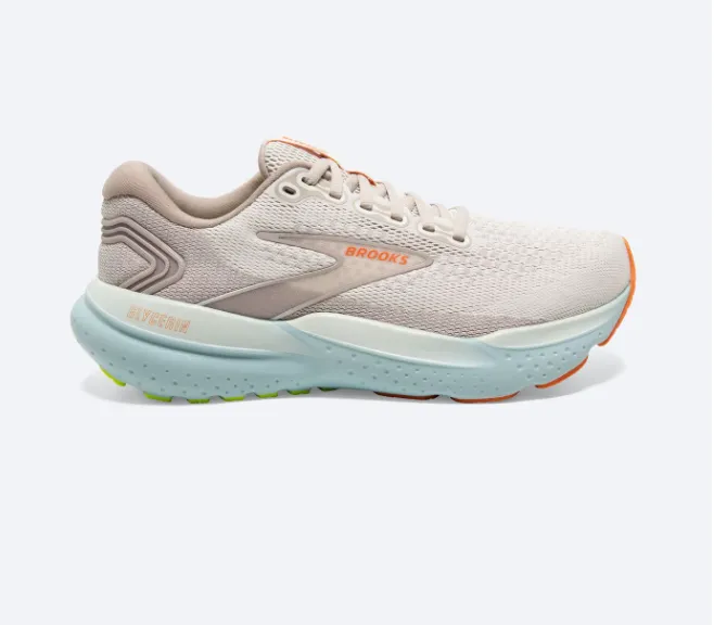 WOMEN'S BROOKS GLYCERIN 21 1204081B195 COLOR - COCONUT/AQUA/AUTUMN SUNSET