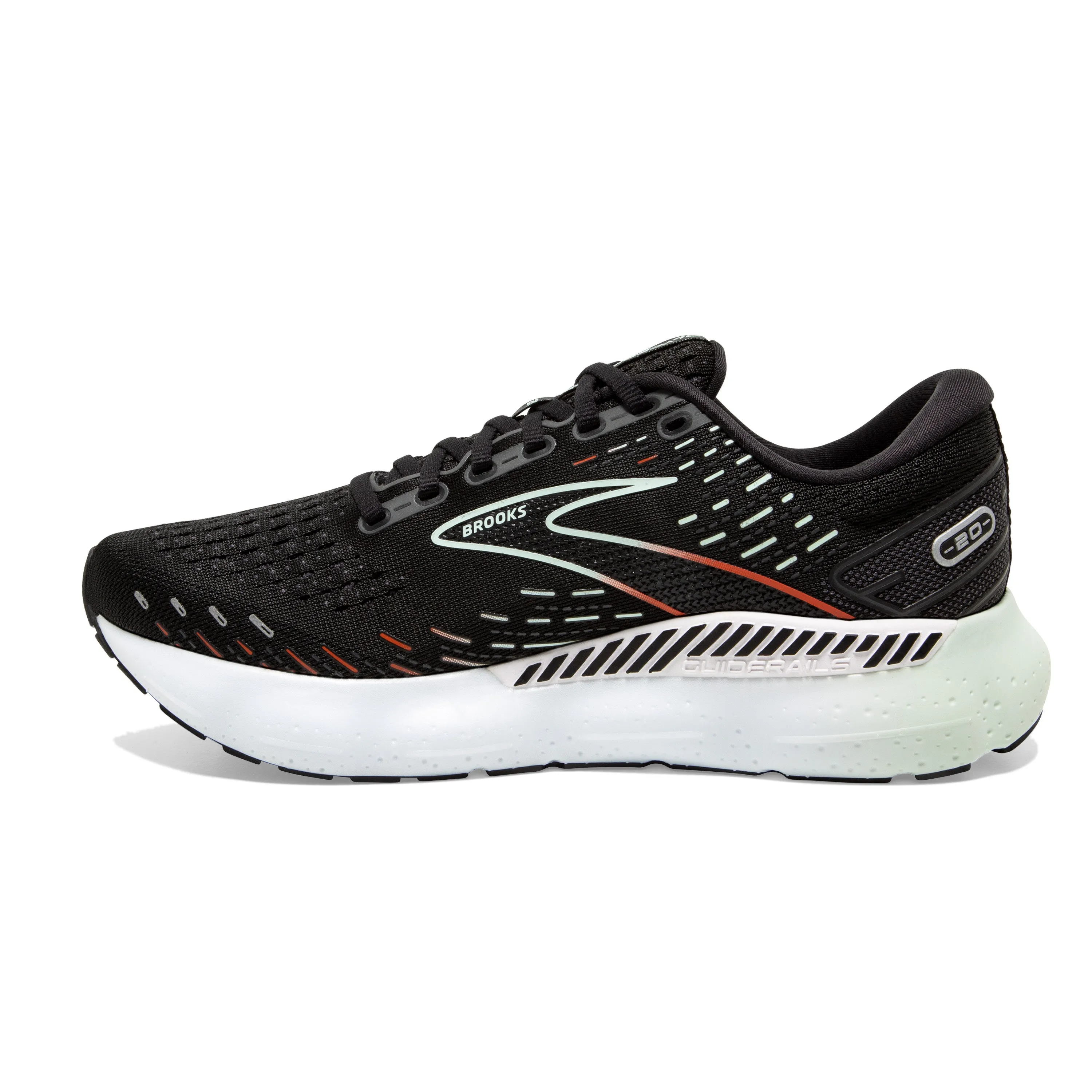 Women's Brooks Glycerin GTS 20 Color: Black/Red/Opal