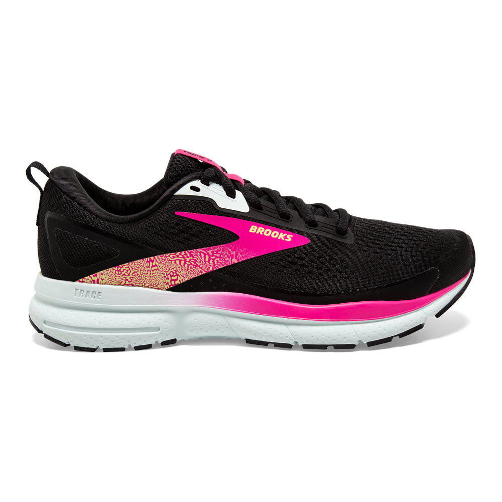 Women's Brooks Trace 3, Black/Blue/Pink Glo, 8.5 B Medium