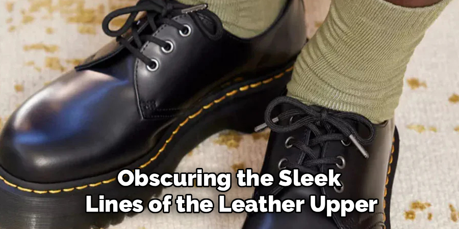 Obscuring the Sleek 
Lines of the Leather Upper